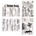 thumbnail image 2 of kurtrusly 4 Pieces/Set Portable Reusable Silicone Embossing Stencil Home School Photo Album DIY Crafting Template Embossed Stamp Show as Picture 1Set, 2 of 6