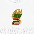 thumbnail image 4 of Inktastic Well-read Cute Gold Dragon Reading Books Girls Baby Dress, 4 of 5
