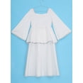 thumbnail image 6 of Ocealan Kids Girls Angel Paradise Outfits Pure White Long Sleeve Peplum Maxi Dress with Wings Set White-A 12, 6 of 7