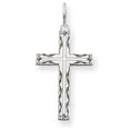thumbnail image 1 of 14K White Gold Laser Designed Cross Charm, 1 of 2