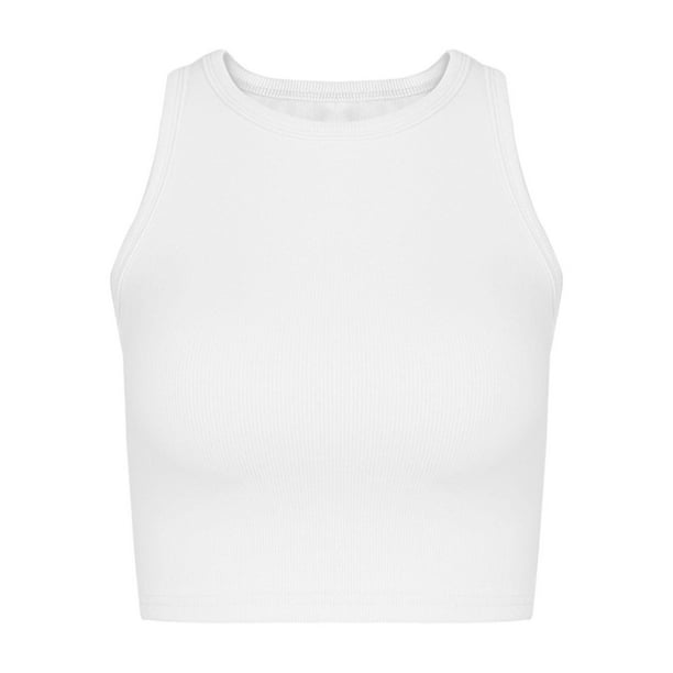 Camisetas sin mangas cortas Salvador Chaleco sin mangas para mujer Blanco