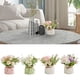 thumbnail image 5 of Bewildely Flores artificiales Ramo de boda Novia Maceta de cerámica falsa Cuerda de cáñamo Hermosa para la habitación de Navidad Adornos de para Flores artificiales Blanco/Con Maceta Verde Bewildely HA084133-02, 5 of 6