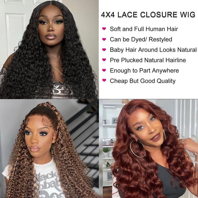 Glueless Lace Front Wig Human Hair Deep Wave Curly Pre Plucked 22 Inch Amazon.com : Segsavor 13x6 Deep Wave Lace Front Wigs Human  main image 4