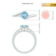 thumbnail image 4 of ANGARA Natural Classic Round Aquamarine Solitaire Bypass Ring in 14K White Gold for Women (Size-6mm) | March Birthstone, Birthday, Anniversary, Jewelry Gift for Women | Natural Aquamarine Ring, 4 of 9