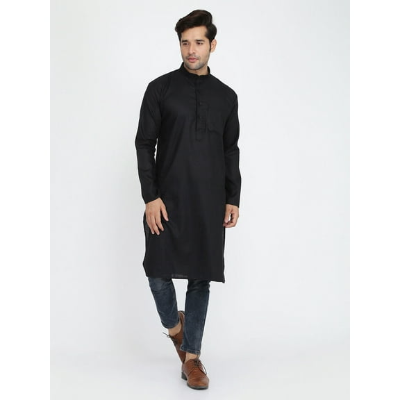 Mens Pure Cotton Handmade Cotton Long Shirt India Cotton Kurta Indian Sherwani