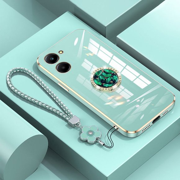 Realme 10 Étui 4G avec Lanière Étui de Luxe pour Diamants pour OPPO Realme 10 pro Plus Reno10 5G Étuis de Protection Realme10 Support Anneau