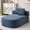 Blue, variant on Morufur 67" Oversized Chaise Lounge Chair Indoor, Corduroy Upholstered Boneless Sofa Bed with Pillows, Deep Seat Sleeper Couch Reading Chair for Living Room Bedroom, No Assembly Require (Blue)
