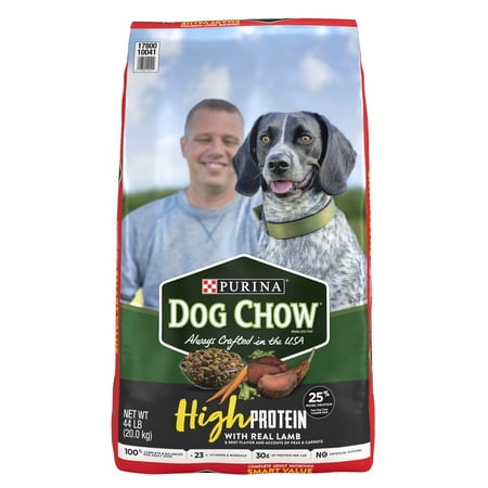 Purina Dog Chow High Protein Dry Dog Food, High Protein Recipe With Real Lamb & Beef Flavor, 44 lb. Bag