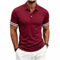 thumbnail image 2 of Guluxicc Men's Henley T Shirts Button Classic Fit Short Sleeve Everyday Wear Shirts Summer Casual Outfits, 2 of 9