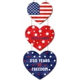 thumbnail image 3 of YIBAGA USA Anniversary 250th Door Wreath Hanging Door Sign, 250 Years of Freedom American Flag Hearts 1776 2026 Patriotic Home Decor, 3 of 7