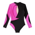 thumbnail image 3 of YONGHS Kids Girls Long Sleeve Gymnastics Leotard Ballet Athletic Bodysuit, 3 of 7