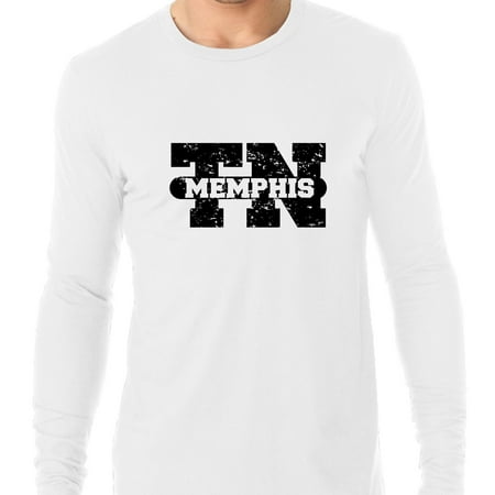 Memphis, Tennessee TN Classic City State Sign Men's Long Sleeve
