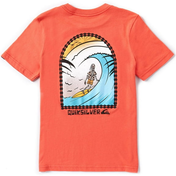 Quiksilver Little Boys T-Shirt 2T- 7X Eternal Shred Short Sleeve Crewneck Tee (2, Red)