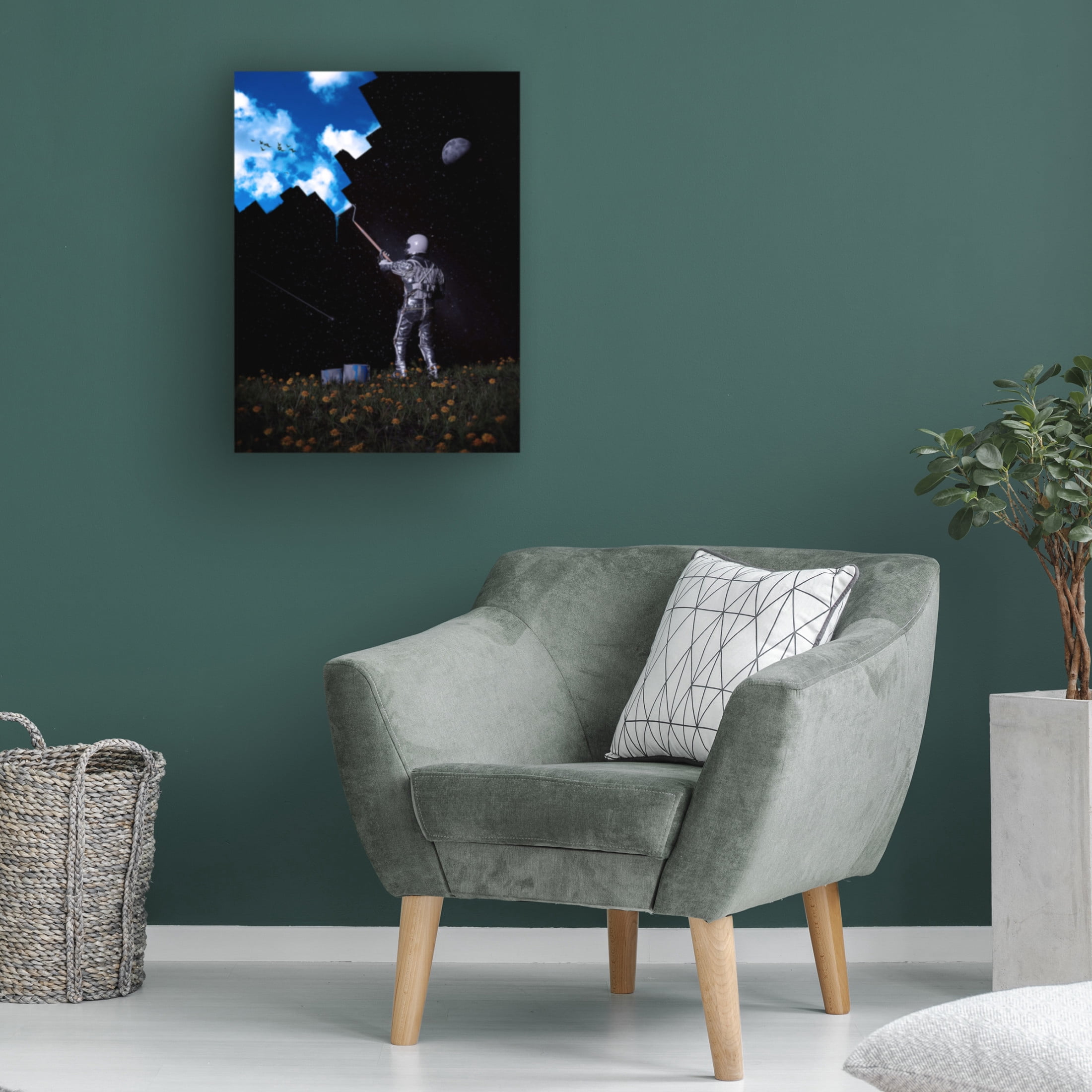 Canvas Wall Art - Francis Minoza 'Hello Blue Sky' Wall Art for Living Room, Bedroom, or Office D?cor by Trademark Fine Art - 14 x 19 Inches