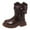 Brown, variant on Girls Ankle Boots Warm Side Zipper Low Heel Short Booties Winter Outdoor Shoes Anti-Slip Boots for Girls (Toddler/Little Kid/Big Kid),Size 3