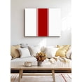 thumbnail image 4 of Red Solid Color Texture Wall Art for Living Room, Canvas Picture Wall Decor for Bathroom Bedroom, Simple Red Stripes Painting Artwork for Office Kitchen Hallway Dining Room Home Decorations 16"x20", 4 of 8