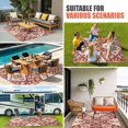 thumbnail image 3 of Red Boho Outdoor Rug 3x5 Ft, Non Slip Washable Area Rug, Country Vintage Aesthetic Ethnic Aesthetics Patio Rugs Carpet Runner, Large Floor Mat for Indoor/Outdoor Deck Porch Camping, 3 of 8