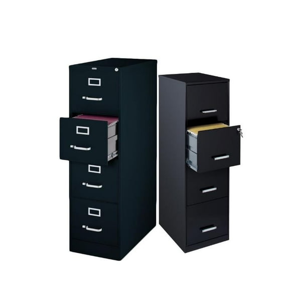 Set of 2 Value Pack Four Drawer Filing in Black