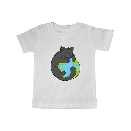 

Inktastic Black Cat Hugging the Earth Climate Change Awareness Gift Baby Boy or Baby Girl T-Shirt