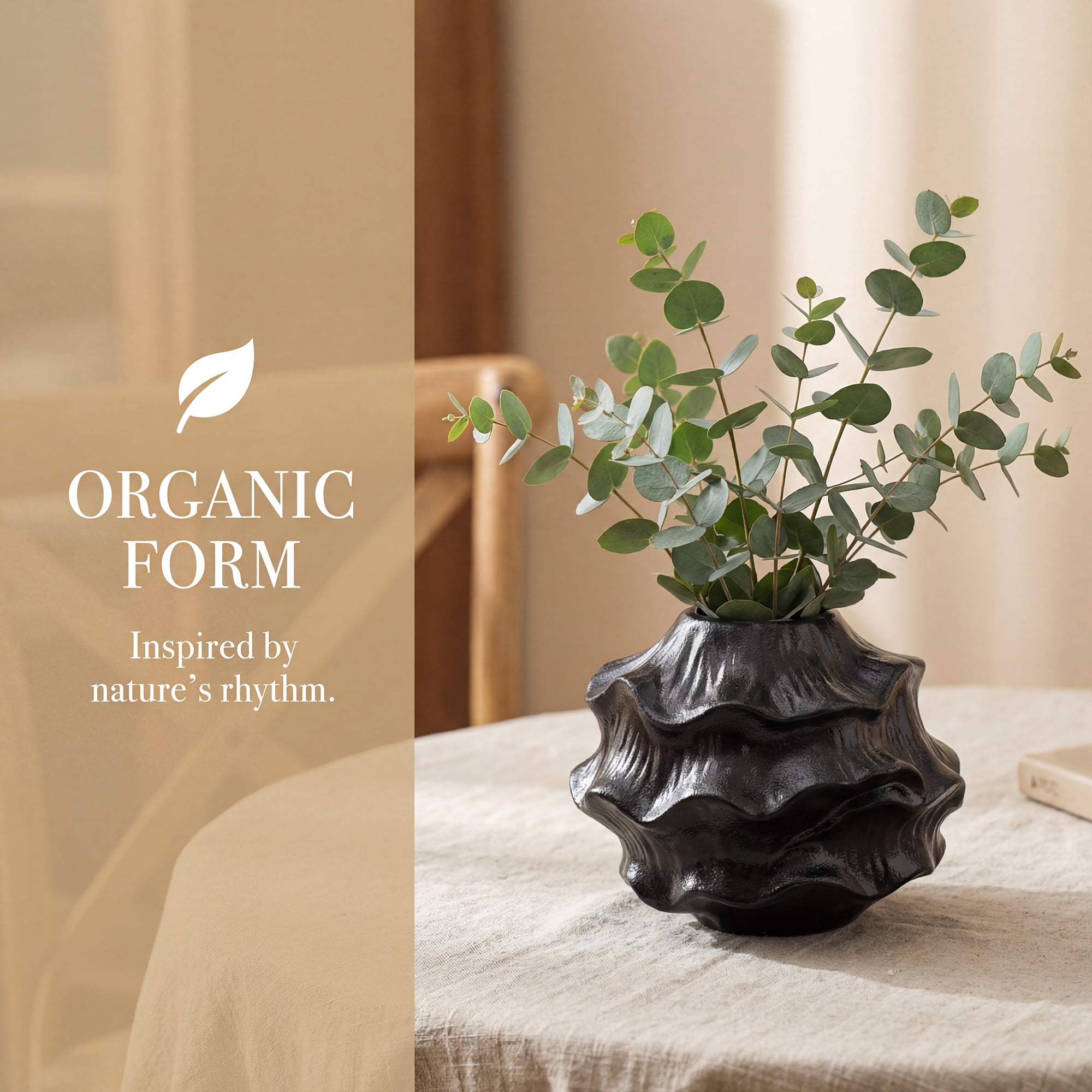 Unique Bargains Low Cylinder Ceramic Vase Wide Matte White Decorative Bowl Black