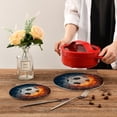 thumbnail image 7 of SKYSONIC Soccer Ball Fire Water Pot Holders Set Trivet Hot Pads Potholder Cotton for Kitchen Weave Pot Mat Cooking Baking Decor Home, 7 of 7