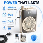 INSMART 20W Voice Amplifier for Teachers with Wired Microphone, Bluetooth 5.3, 25H Battery, DSP Noise Reduction