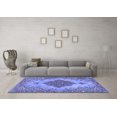 thumbnail image 3 of Ahgly Company Machine Washable Indoor Square Persian Blue Traditional Area Rugs, 4' Square, 3 of 4