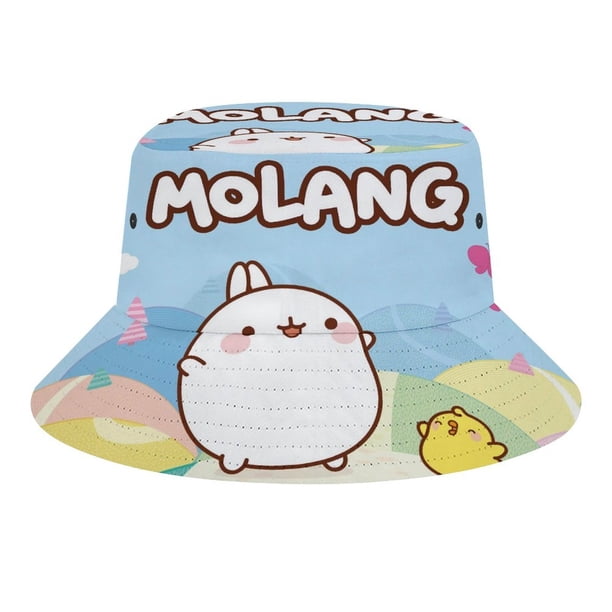 Molang Sombrero bucket para adultos, gorra de protección solar, sombrero de pescador plegable para viajes al aire libre, pesca y actividades de verano