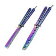 thumbnail image 2 of Punto de práctica de acero inoxidable Peine Cuchillo táctico Herramienta de entrenamiento para principiantes Cf Peine de mariposa kaili Sencillez, 2 of 4