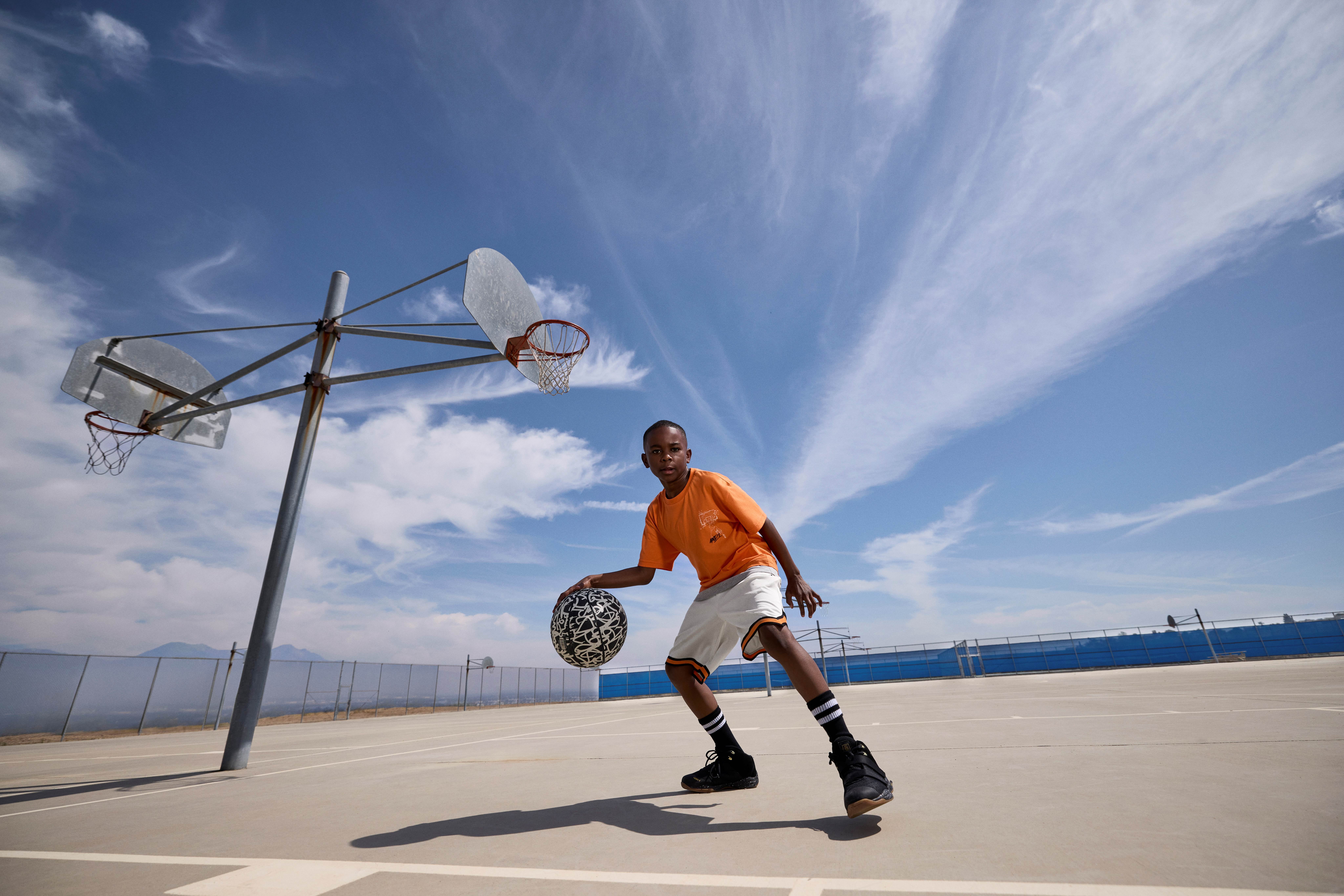 AND1 Boy's Athletic Platinum Short, 8" Inseam, Sizes 4-18