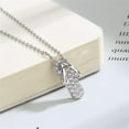 thumbnail image 2 of HIJONES Women's Stainless Steel Slipper Flip Flop Pendant Necklace Cubic Zirconia Inlay Christmas Birthday Jewelry Chain Silver, 2 of 4