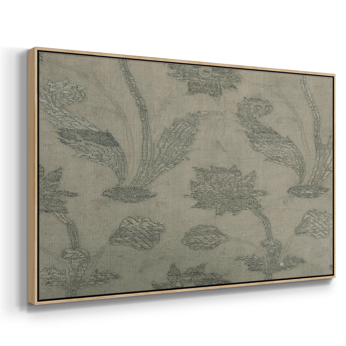 Vintage Abstract Print-XV Framed in Natural Wood Wood Gallery Wrapped Canvas 17 in. x 25 in.
