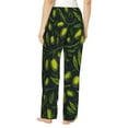 thumbnail image 3 of Bingfone Pajamas For Women,Green Branch Olive Pajama Pants With Pockets-Xx-Large, 3 of 9