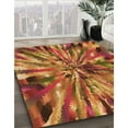 thumbnail image 3 of Ahgly Company Machine Washable Indoor Rectangle Transitional Orange Area Rugs, 3' x 5', 3 of 7