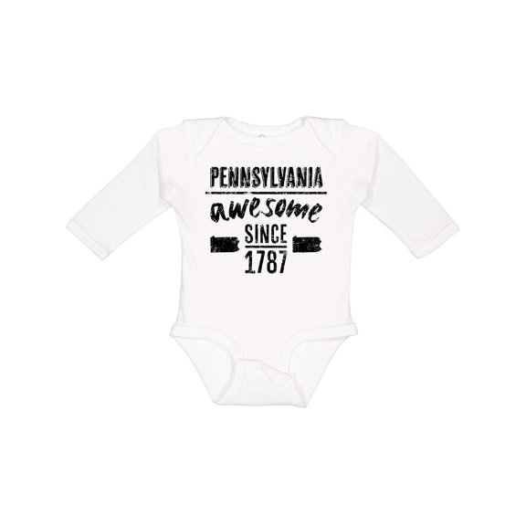 Inktastic Pennsylvania Awesome Since 1787 Boys or Girls Long Sleeve Baby Bodysuit
