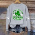 thumbnail image 4 of Uootdi St. Patrick's Day Sweatshirt for Women Crewneck Cute Shamrock Graphic Long Sleeve Shirts for Women Lucky Leaf Irish Shamrock Pullover Shirts Tops Gift, 4 of 5