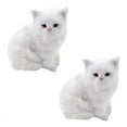 thumbnail image 1 of 2X Realista Simulación Peluche de Peluche Persa Blanco Gatos Juguetes Muñecas Decoración de Mesa Niños Niños Niñas, 1 of 5