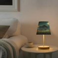 thumbnail image 5 of Table Lamps 3 Color 10 Way Dimmable LED Nightstand Lamp for Bedroom, Living Room, Home Office Ancient Haunted House in The Moonlight Medium, 5 of 7