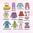thumbnail image 3 of 1 Sheet Wardrobe Clothes Classification Logo Costume Label Storage Box Stickers Chic Decals Reminder for Girls Apparel, 3 of 6