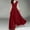 red, variant on Cheistmas Holiday Wear to Work Plus Red Dresses Ladies V-Neck Pure Color Short Sleeve Chiffon Waist Closing Evening Dress Cheistmas
