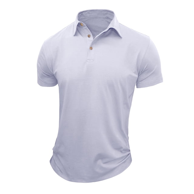 pstuiky camisetas camisas para hombre, Camiseta de manga corta para hombre, estilo informal, lisa, con cuello vuelto y botones camisas casuales para hombre m