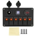thumbnail image 2 of Interruptor basculante BuyWeek Panel de interruptores LED 6 entradas 12 V 24 V, 2 of 9