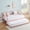Pink, variant on Modern Twin Daybed with Trundle and Backrest, Metal Sofa Bed Frame with Steel Slat Support and Art Sweet Heart Design,for Living Room, Bedroom and Guest Room
