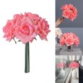 thumbnail image 2 of Boreal Craft Flower Rose Bundle Hand Sense 5 Head Curly Edge Rose Wedding Hand Decorative Flowers Outdoor Hanging with Flowers Flower Vase Flowers Bulk Silk Roses Flowers Fall Flowers Arrangements, 2 of 4