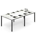 thumbnail image 1 of Costway 1 PCS 95" x 48" Large Meeting Table Seats up to 10 People 2 Cable Grommets for Office White, 1 of 8