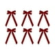 thumbnail image 2 of 6pcs Velvet Christmas Bows For Christmas Tree Wreath Gift Wrap Crafts Wedding Party Bows For Snack Bags Baking Candy Bags Home Decoration, 2 of 8