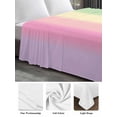 thumbnail image 5 of Full Size Flat Sheet Only, Rainbow Stripes Soft Brushed Microfiber Bed Sheets, Modern Colorful Cream Striped Aesthetics Hotel Quality Breathable Bedding Top Sheet, Easy Care, 81"x96", 5 of 9