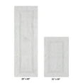 thumbnail image 2 of Better Trends Luxury Bathroom Rug 2 Piece Set 100% Cotton Bath Rug Water Absorbent, Reversible Machine Washable Runner Mat for Bathroom, Bathtub, Laundry Room 21"x34"|20"x60" White Lux Collection, 2 of 4