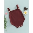 thumbnail image 3 of Bagilaanoe Newborn Baby Boys Girls Knit Romper Sleeveless Spaghettic Strap One Piece Knitted Jumpsuits 3M 6M 12M 18M Bodysuits, 3 of 8