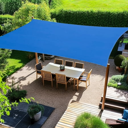 Artpuch 16 x18 Customize Sky Blue Sun Shade Sail Commercial Standard UV Block 185 GSM  Water and Air Permeable  Heavy Duty  Carport Patio Outdoor - (Customized Available)